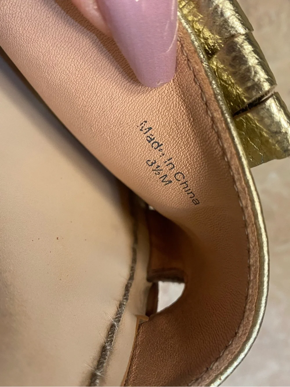 kate spade Gold Metallic Fringe Slide Mules